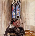 Giovanni Boldini Portrait of a Man in Church painting